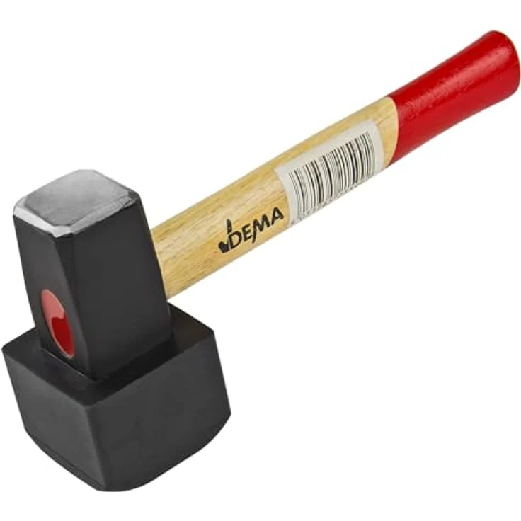 DEMA Hammer Pflasterhammer PH 1500, 2in1 Werkzeug mit Holzstiel, blau – Bild 2