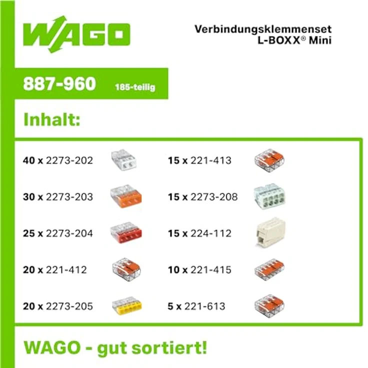 Wago Verbindungsklemmenset 887-960 L-BOXX MINI mit Serien 221,224,2273 – Bild 2