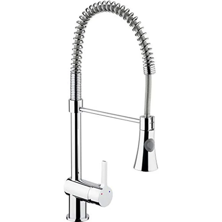 CORNAT Spültischarmatur Fuerte HD, Hochdruck, Messing verchromt, Luftsprudler, Silber – Bild 1