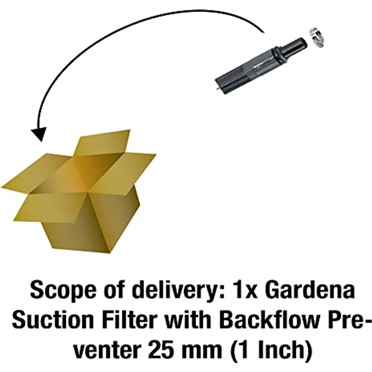 Gardena Saugfilter mit Rückflussstopp, 25 mm (1 Zoll): Effizienter Schlauchfilter zum Anschluss an den Saugschlauch, mit Schlauchklemme (1727-20) – Bild 7