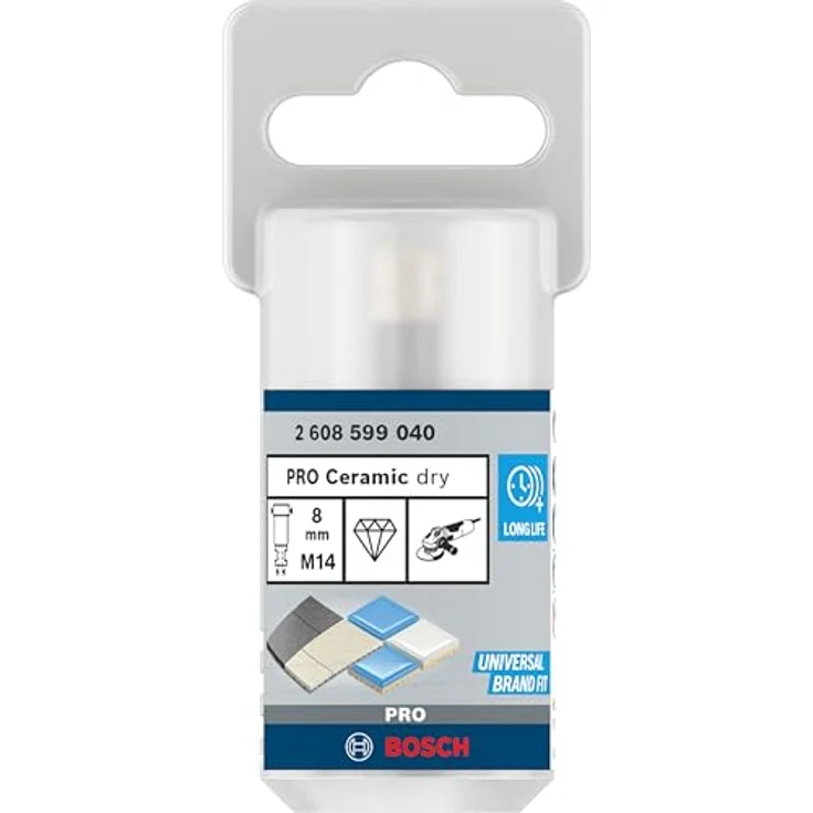 Bosch Professional PRO Ceramic dry Bohrkrone, Ø für Winkelschleifer, Diamantbesatz für hartes Trockenbohren – Bild 2