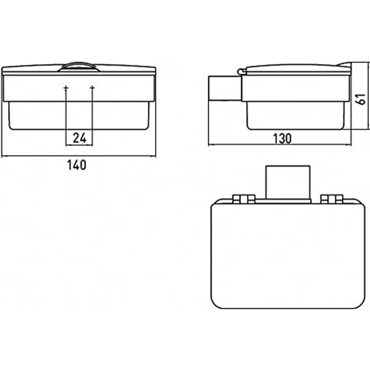 emco Loft Feuchtpapierhalter, Kunststoffbox chromweiß für Wandmontage mit integriertem Toilettenpapierhalter und Befestigungsmaterial – Bild 3