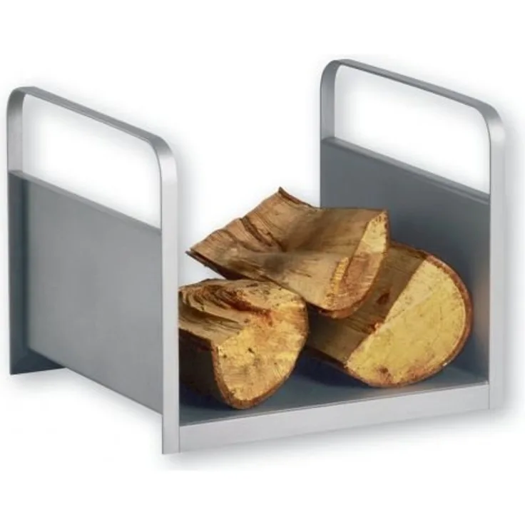 FIREFIX 330837 Holztrage, Stahl, edelstahlfarbend, 410 x 430 x 350 mm (BxTxH)