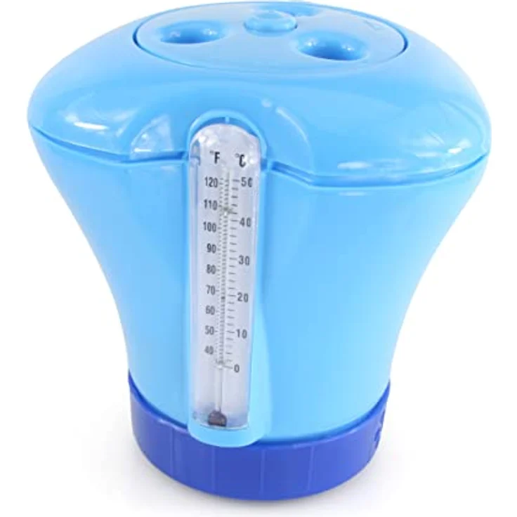 Höfer Chemie GmbH blau Pool Dosierschwimmer inkl. Thermometer und Nachfüllanzeige – Bild 1