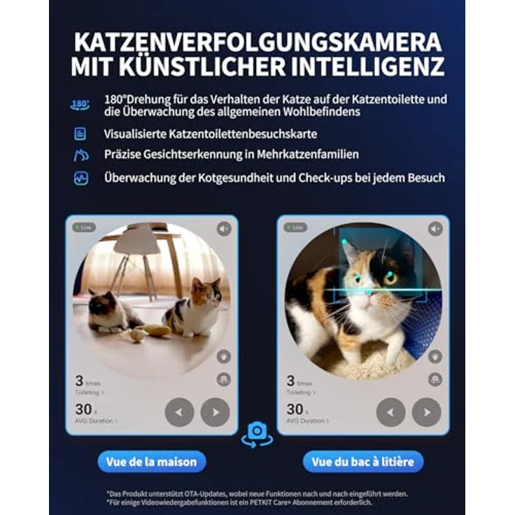 PETKIT Purobot Ultra Selbstreinigende Katzentoilette, 1080P HD-Kamera, Intelligente Reinigung, 70L Kapazität, AI Gesundheitsüberwachung, Ultra Leise (Weiß) – Bild 2