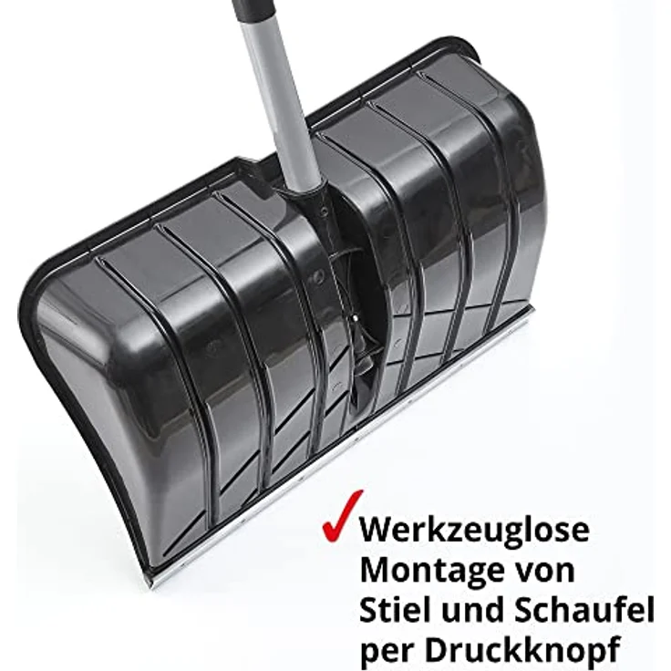HECHT Schneeschaufel 5400 GT, 54 cm breites Kunststoffschild, stabiler Stahlstiel mit gummiertem Griff, Gesamtlänge 1,40 m – Bild 9