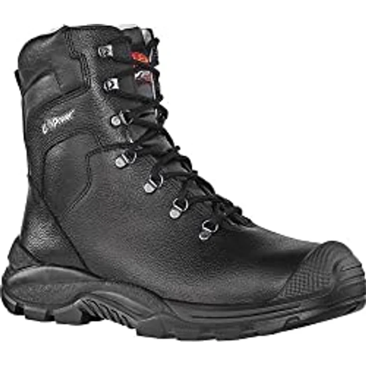 U-Power KLEVER Sicherheitswinterstiefel, S3 CI SRC, schwarzes Leder, Größe 44, mit Webpelz-Futter und durchtrittsicherer Sohle – Bild 1