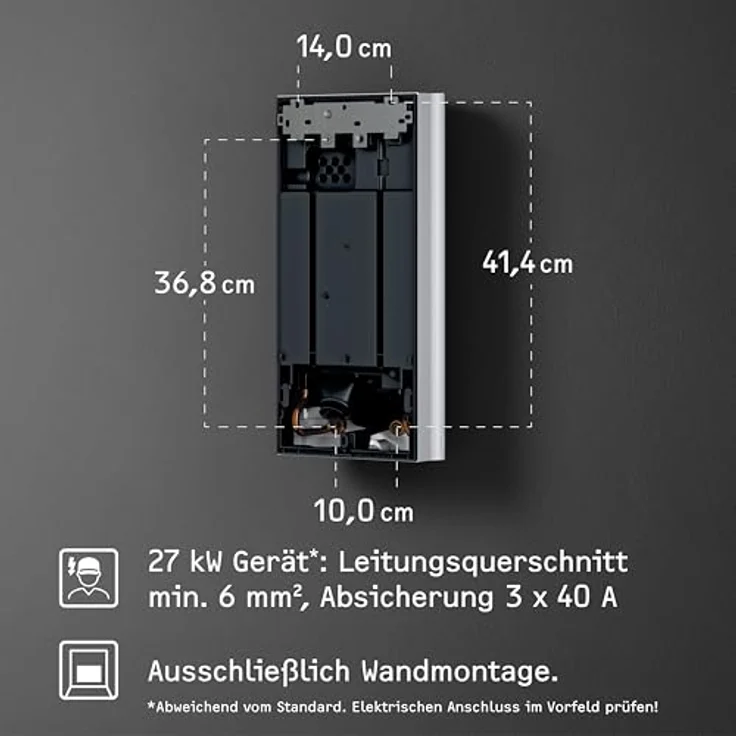 STIEBEL ELTRON DHB-E 27 LCD, elektronisch geregelter Durchlauferhitzer, druckfest, mit LC-Display und gradgenauer Wunschtemperatur – Bild 5