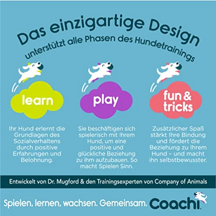 Company of Animals Coachi Chase & Treat, interaktives Tierspielzeug für Agility und Distanztraining, fördert die Motivation und das Apportieren, ideal für Hunde und Welpen – Bild 5