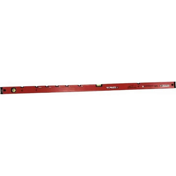 HaWe Wasserwaage Electrofix, 130 cm Wasserwaage mit 2 Libellen und robustem Messwerkzeug