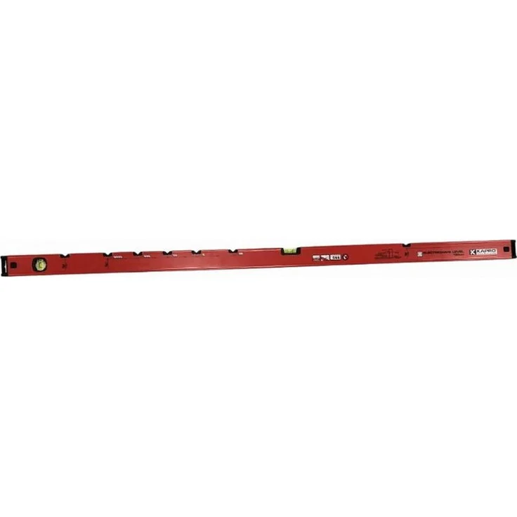 HaWe Wasserwaage Electrofix, 130 cm Wasserwaage mit 2 Libellen und robustem Messwerkzeug