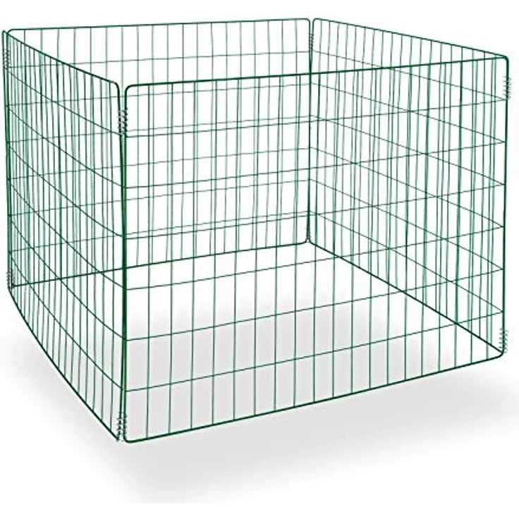 DEMA Metallkomposter 91x91x70cm - Komposter für Gartenabfälle und Schnittgut, Metallkonstruktion, Schwarz – Bild 1