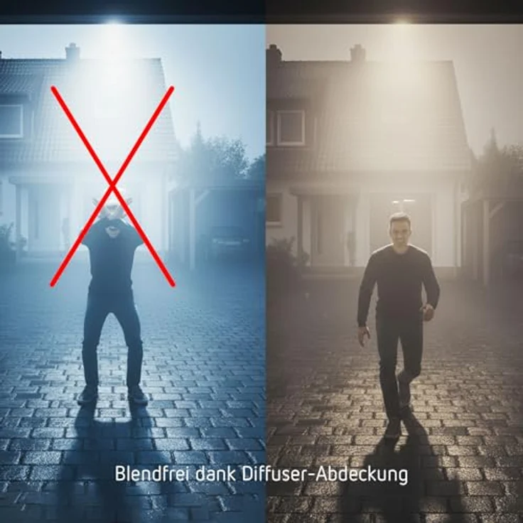 Theben theLeda B20 Dual WH, LED-Strahler mit 20 Watt, umschaltbar auf 3000 K (warmweiß) und 4000 K (neutralweiß), DarkSky-Funktion, Diffuser-Abdeckung, 90° Neigung, weiß – Bild 3