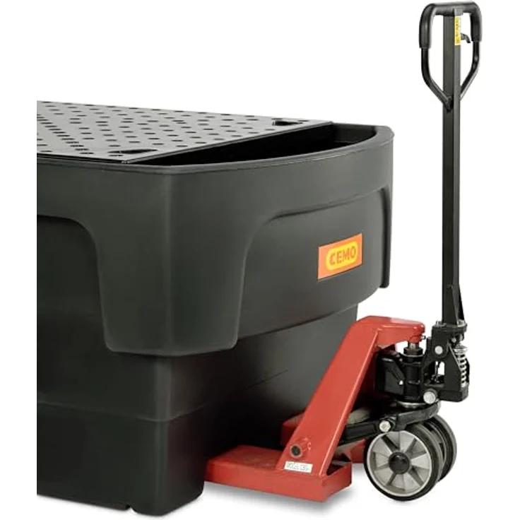 Cemo IBC-Auffangwanne "IBC" 1.100 l, hochwertige PE-Auffangwanne mit Abfüllvorsatz und PE-Lochplatte, B x H x T: 162 x 88 x 117 cm – Bild 3