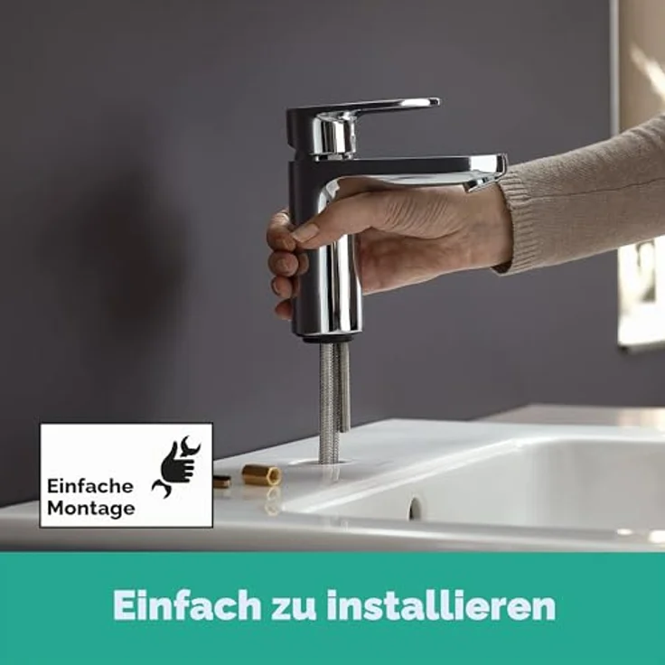 hansgrohe Vernis Blend Spültischarmatur, ComfortZone 100, normaler Strahl, EcoSmart, Keramikmischsystem – Bild 8