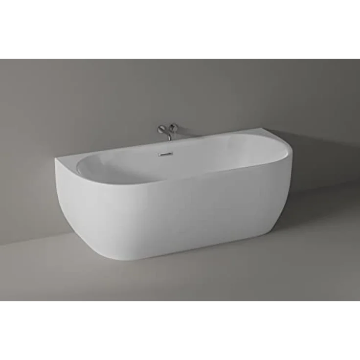 BERNSTEIN Freistehende Badewanne Lena 170 x 75 x 60 cm in Weiß glänzend - Sanitäracryl, Doppelwandige Konstruktion, 5 Jahre Garantie – Bild 3