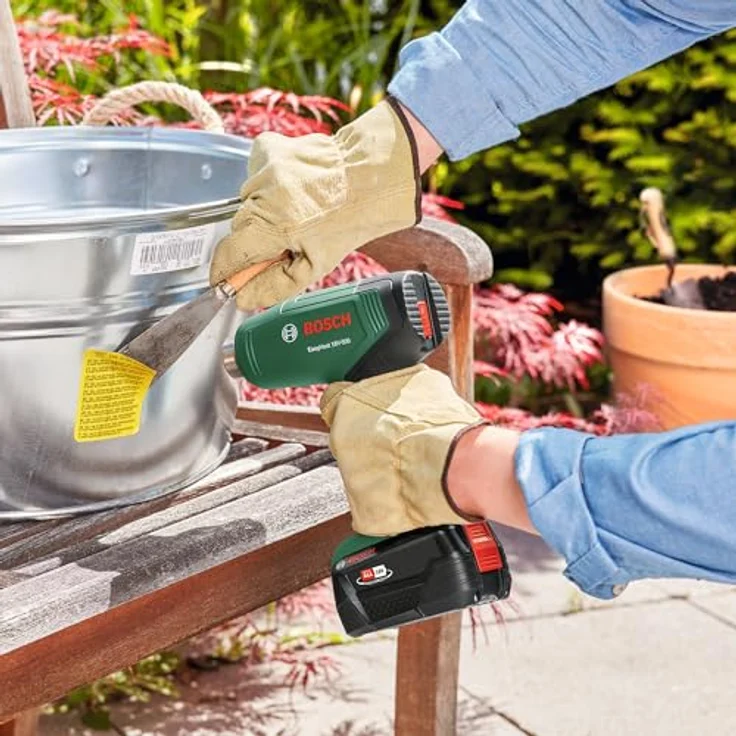 Bosch EasyHeat 18V-500, Akku-Heißluftgebläse mit Reduzierdüse, kabellos, Boost-Modus, gleichmäßige Wärmeverteilung – Bild 4