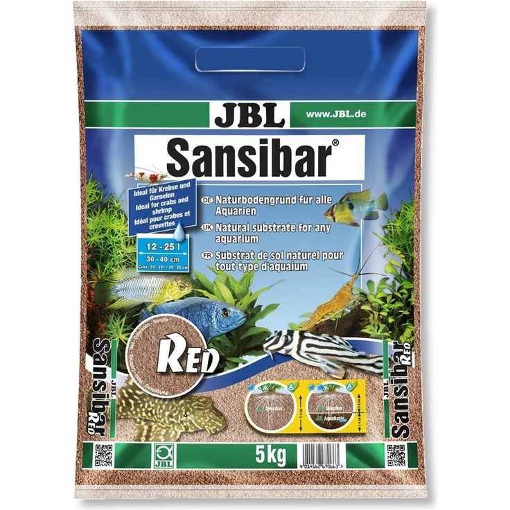 JBL Sansibar Aquarienbodengrund, 5 Kg, roter Aquariensand für grabende Fische und Pflanzen – Bild 1