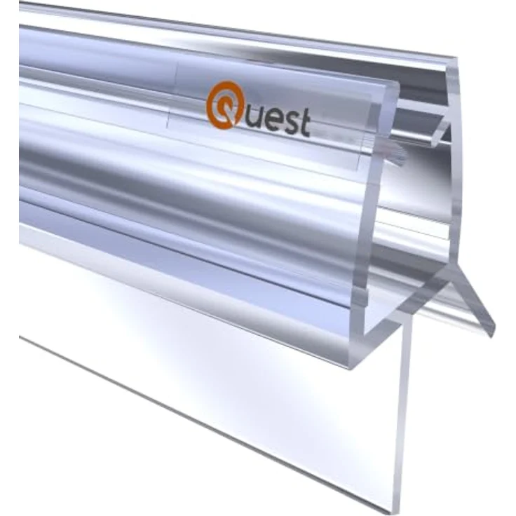 Quest Duschdichtung unten 100 cm, für Glas 6-8 mm, klar, 2 Stück, Weich-PVC, einfache Montage – Bild 9