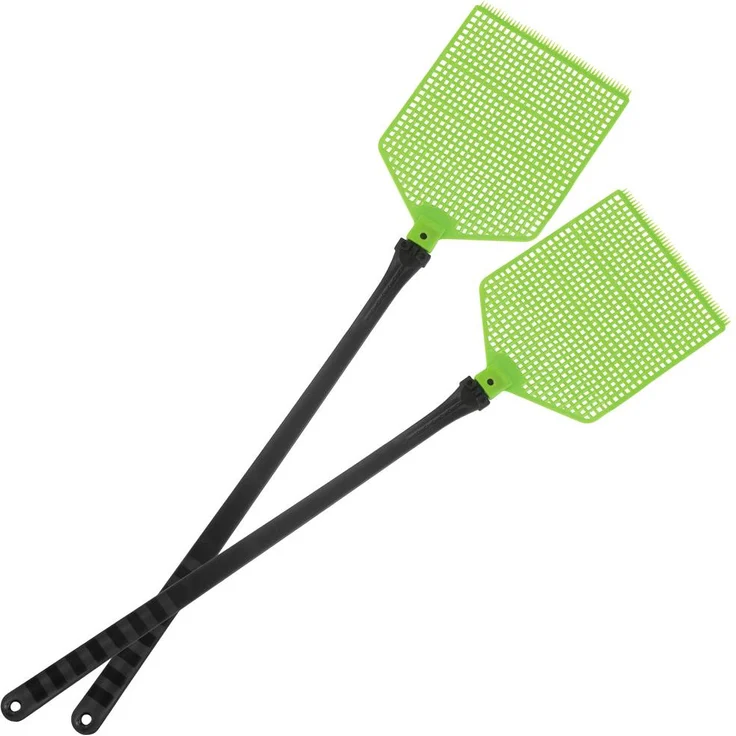 Gardigo 251612 Fliegenklatsche, 2er-Set aus flexiblem Kunststoff, Schwarz-Grün, 98 x 438 x 5 mm