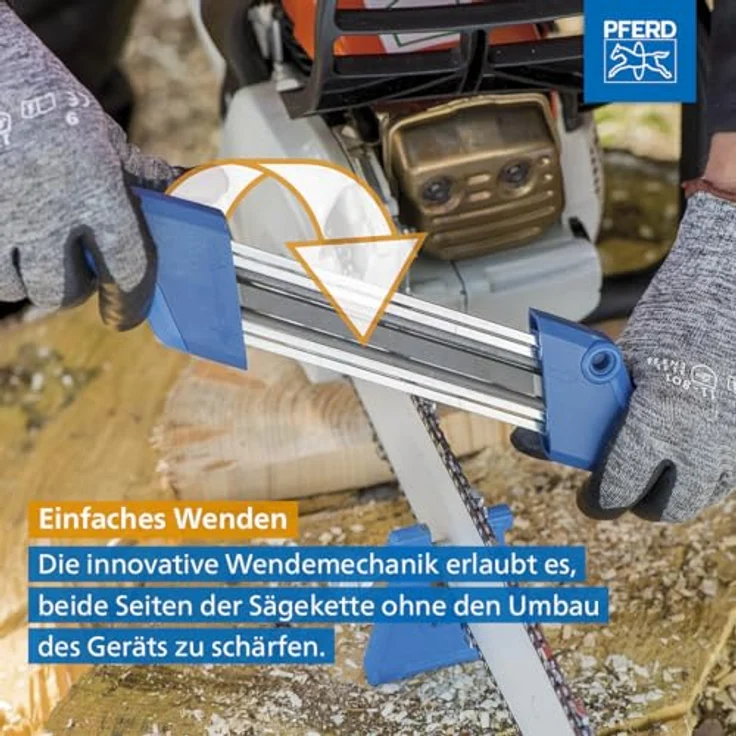 PFERD 18600742 Chain Sharp CS-X Kettensägeschärfgerät, Feilen-ø 3,2 mm ? Kettenteilung 1-4 Inch Low Profile – Bild 5