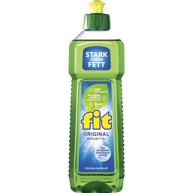 fit Original Geschirrspülmittel, Aktiv-Formel gegen Fett und Stärke, dermatologisch getestet, vegan, ohne Mikroplastik