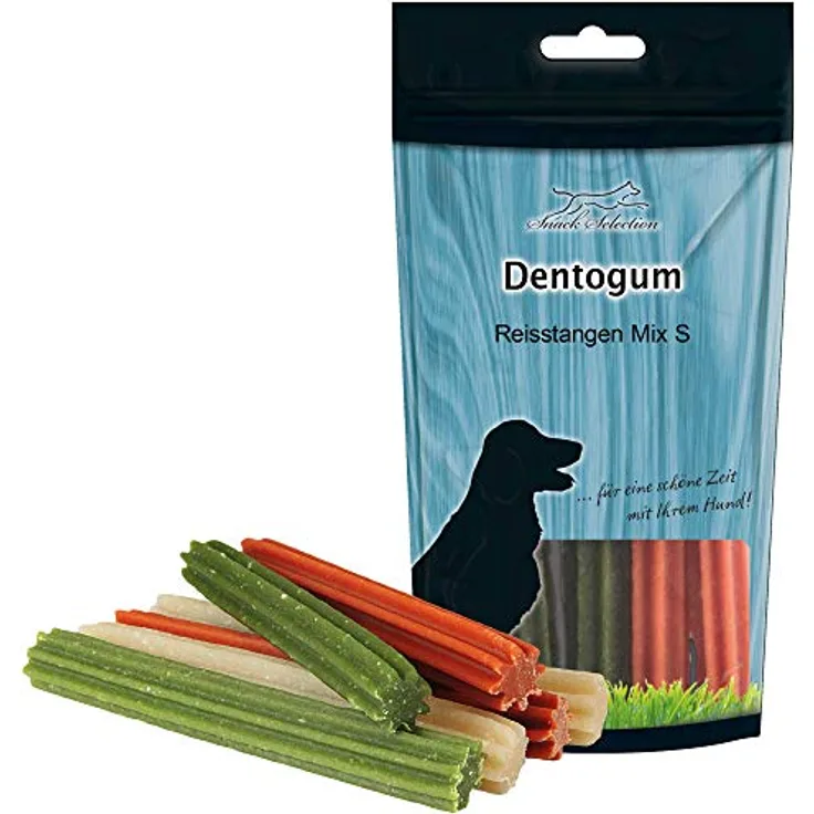 5 x 120g Dentogum Reisstangen Mix - für kleine bis mittlere Hunde - Die Zahnbürste für Ihren Hund - Zahnpflege