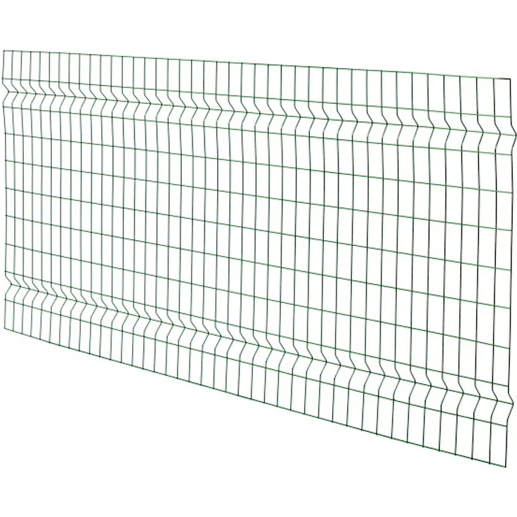 JUNGELMAR 3D-Felder Zaunmatte 2000X1000 mm, grün, zinkphosphatiert und pulverbeschichtet, hohe Stabilität