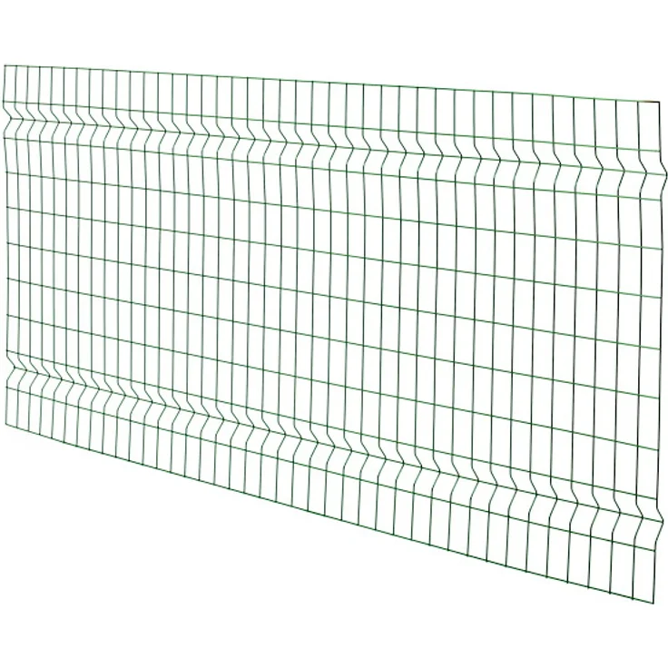 JUNGELMAR 3D-Felder Zaunmatte 2000X1000 mm, grün, zinkphosphatiert und pulverbeschichtet, hohe Stabilität