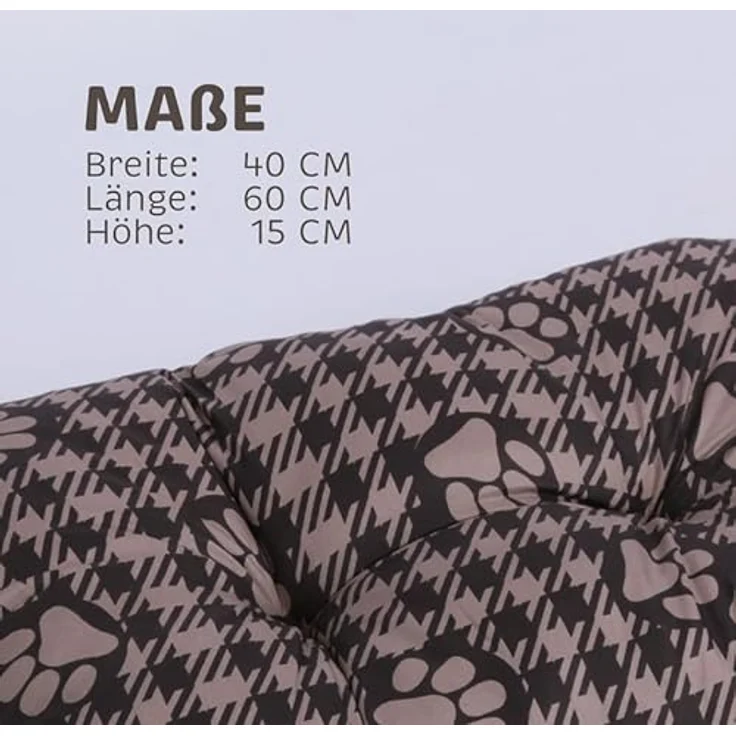 Bestlivings Hundekissen 40x60x15cm (LxBxH) - Braun - Hundekorb gepolstert in vielen Größen M-XXL, kleine bis große Hunde, Hundebett – Bild 2