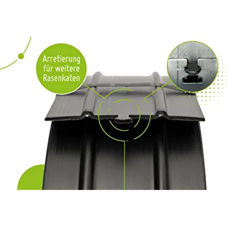 TerraUno - Kunststoff Rasenkante 12 Meter - Breite 120mm I Stärke 3mm I Rasenabgrenzung & Beeteinfassung I Flexible Rasenkante aus Kunststoff mit verstärktem Profil für stabilen Halt – Bild 4