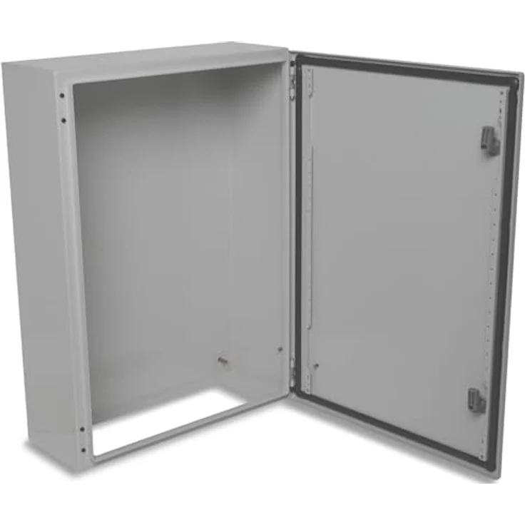 BOXEXPERT Treva Verteilerkasten IP66, wetterfestes Stahlblechggehäuse 700x500x200mm, grau, mit robustem Doppelbart-Verschluss und IK10 Schlagfestigkeit – Bild 2