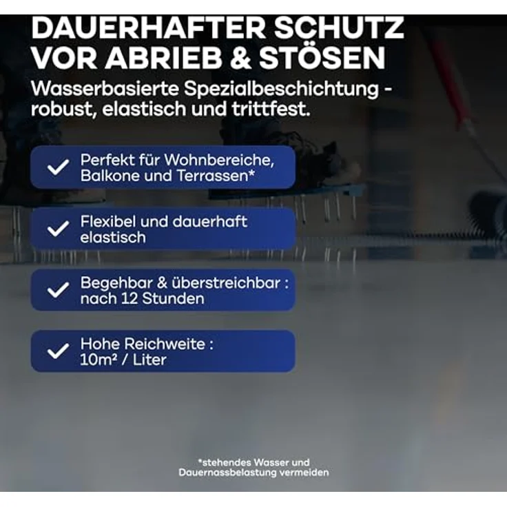 Plid® Flüssigkunststoff Innen & Außen, Anthrazitgrau 5L - Strapazierfähige wasserfeste Bodenbeschichtung für terrasse und Werkstatt - flexible, geruchsneutrale Beschichtung - Made in Germany – Bild 5
