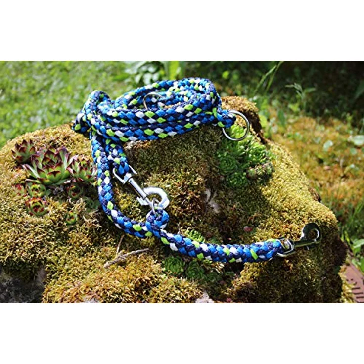 Activity4Dogs Geflochtene Hundeleine, 4-fach verstellbar, 2,80 m lang, für große Hunde, bunt, Made in Germany – Bild 2
