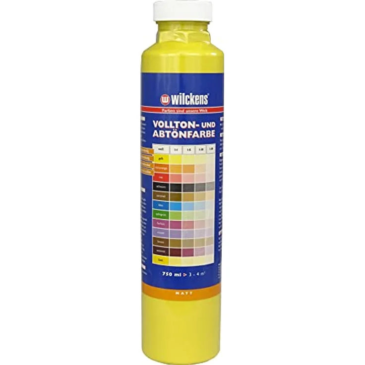 Wilckens Farben Vollton- und Abtönfarbe matt 750ml, wetterbeständig und scheuerfest, für Innen- und Außenbereiche – Bild 1