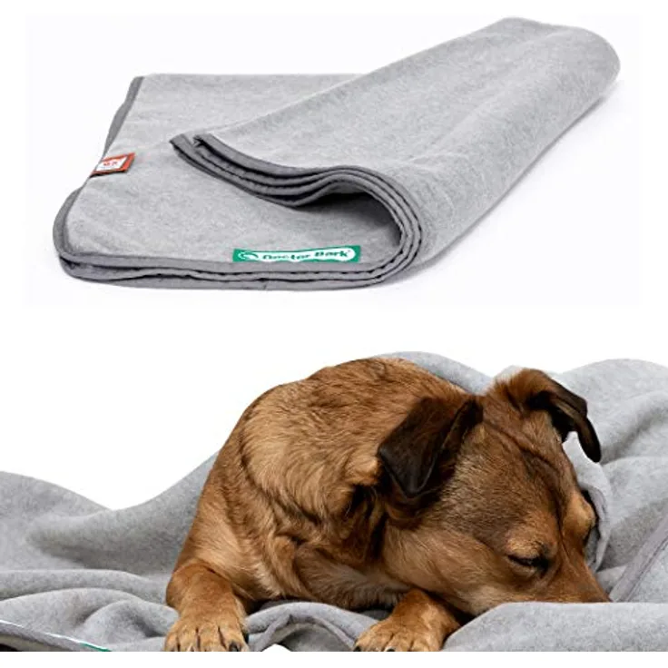 Doctor Bark | kuschelige Hundedecke waschbar bis 95°C, hygienische, weiche Fleecedecke für Sofa und Hundebett, Flauschige Haustierdecke - Made in Germany (M - 100x70 cm/Hellgrau)