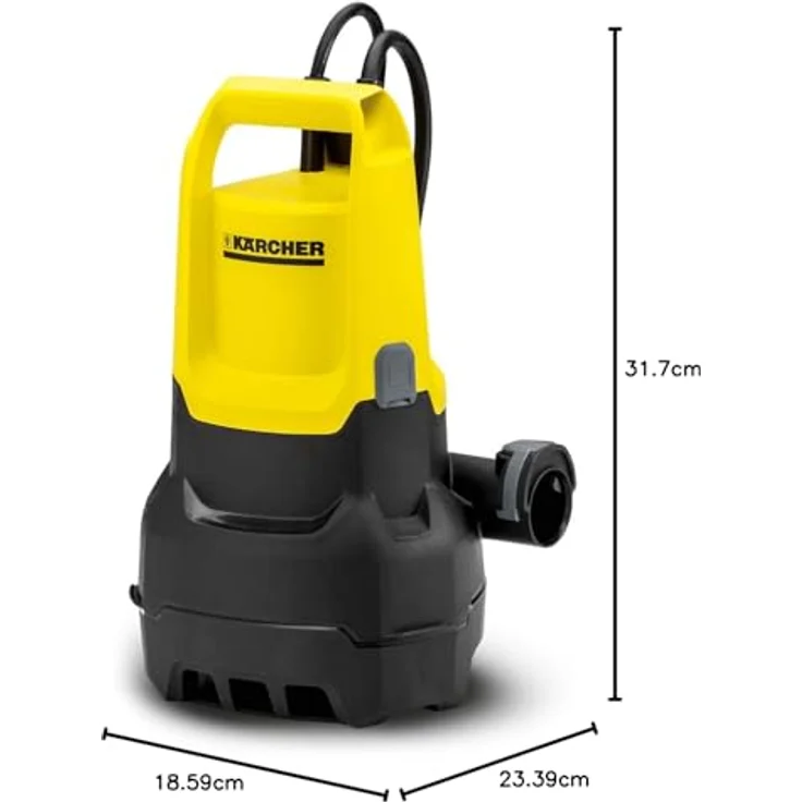 Kärcher SP 5 Dirt Tauchpumpe 500 Watt 9.500 l/h Entwässerung max. Förderhöhe 7 m max. Förderdruck 0,7 bar max. Partikelgröße 20 mm – Bild 6