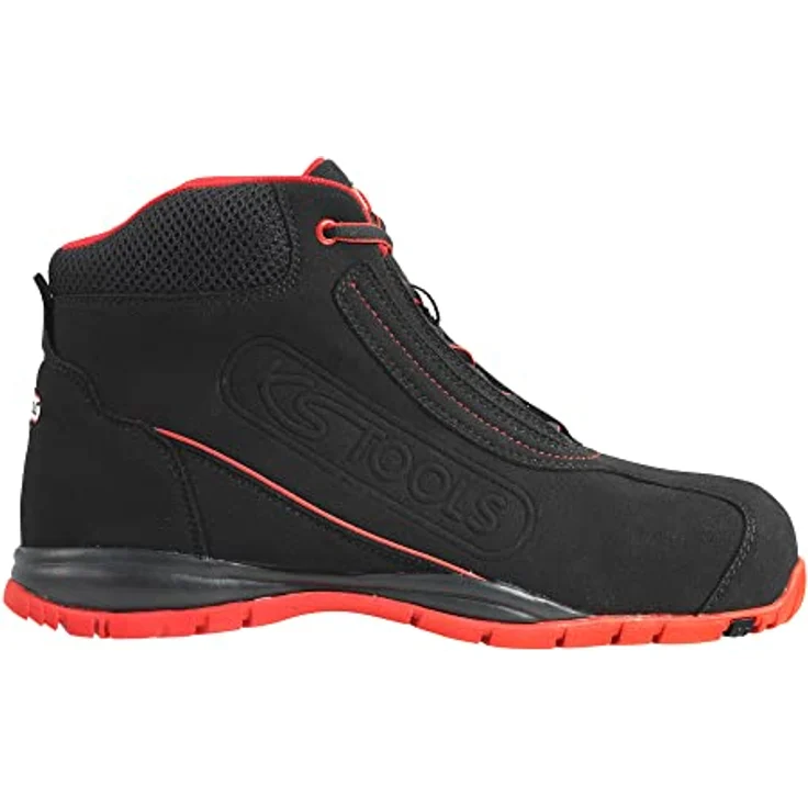 KSTOOLS Hochsicherheitsstiefel Modell 10.09, Schutzhülle aus Stahl, Schwarz/Rot, Größe 42, DIN EN ISO 20345 – Bild 2