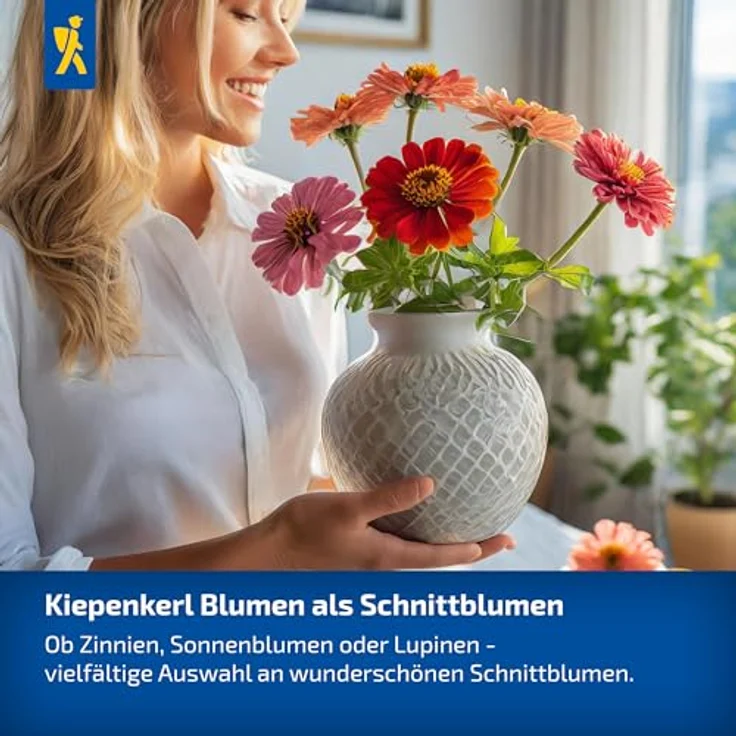 Kiepenkerl Sonnenblume Gelber Diskus, Schnittblume mit leuchtenden Blüten, ideal als Sichtschutz – Bild 4