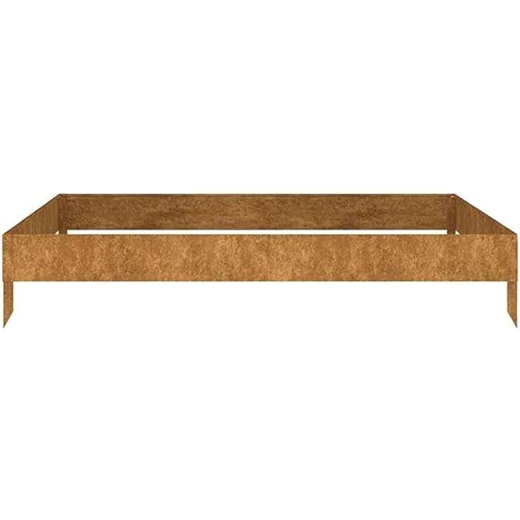 vidaXL Hochbeet Hochbeet 100x100x18,5 cm Cortenstahl Rostig - Langlebig, ausreichend Platz, dekorativ – Bild 4