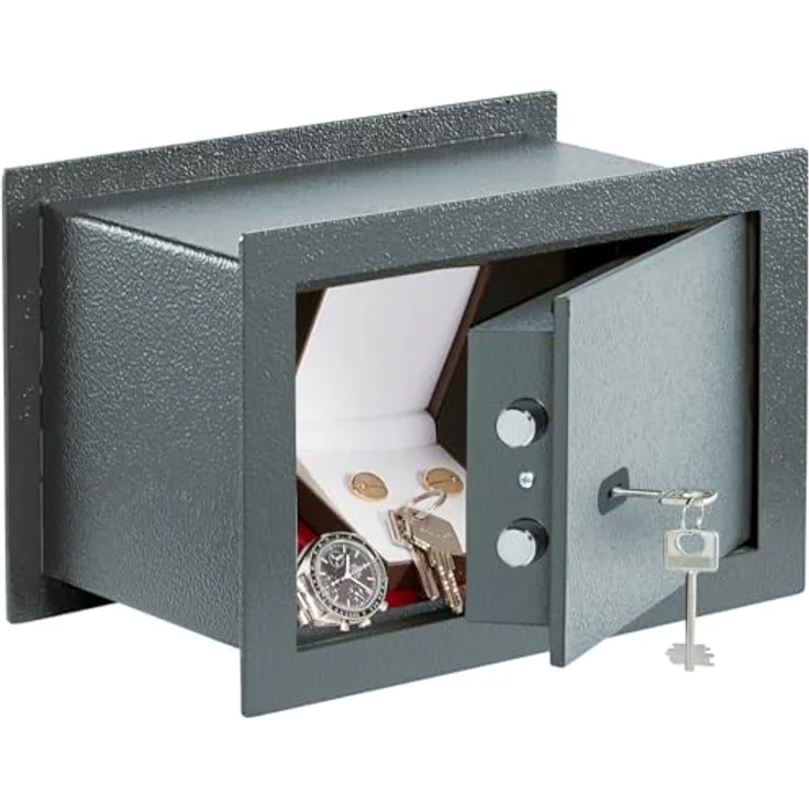 BURG-WÄCHTER Pure-Safe PSW 120 K Wandtresor mit Schlüssel, 10,6 l Volumen, Anthrazit – Bild 2
