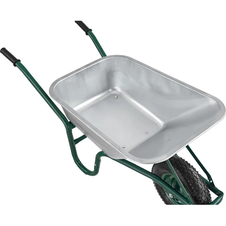 Juskys Schubkarre, 100 Liter Volumen, 210 kg, Luftreifen mit Metallfelge, Garten Karre Schiebkarre Transportkarre – Bild 2