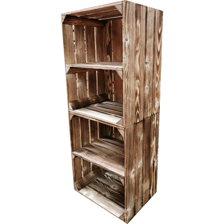 Teramico 2 x Geflammte Neue Obstkiste mit Zwischenboden Kurz 50 x 40 x 30cm – Bild 6