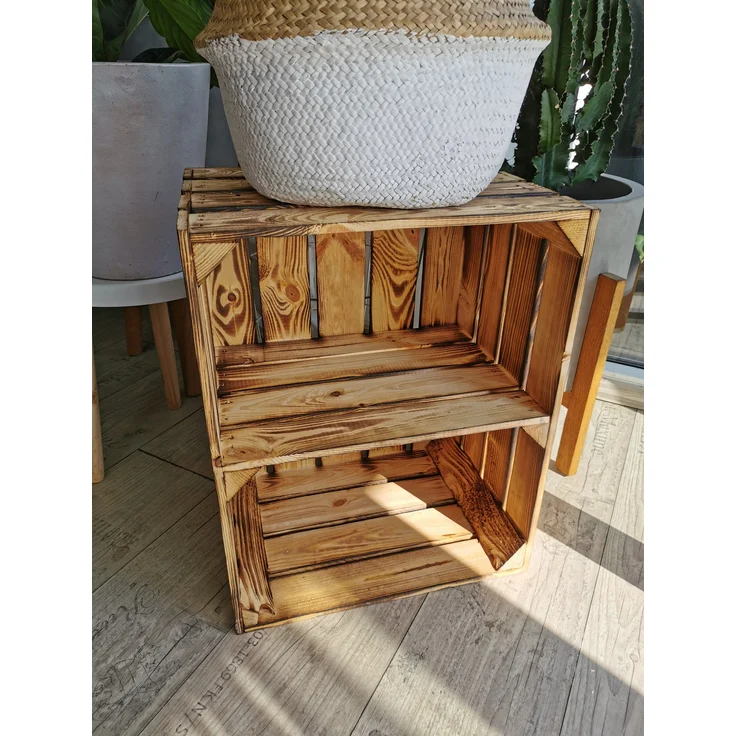 Teramico 8 x Geflammte Neue Obstkiste mit Zwischenboden Kurz 50 x 40 x 30cm – Bild 6