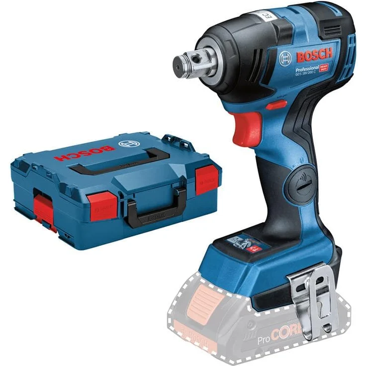 Bosch Professional 18V System Akku Drehschlagschrauber GDS 18V-200 C (max. Drehmoment 200 Nm, ohne Akkus und Ladegerät, in L-Boxx) – Bild 1