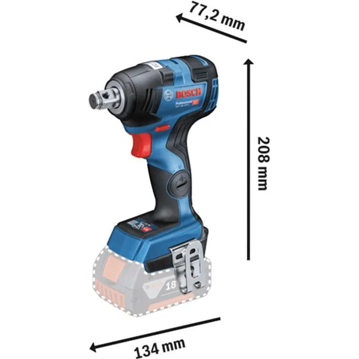 Bosch Professional 18V System Akku Drehschlagschrauber GDS 18V-200 C (max. Drehmoment 200 Nm, ohne Akkus und Ladegerät, in L-Boxx) – Bild 3