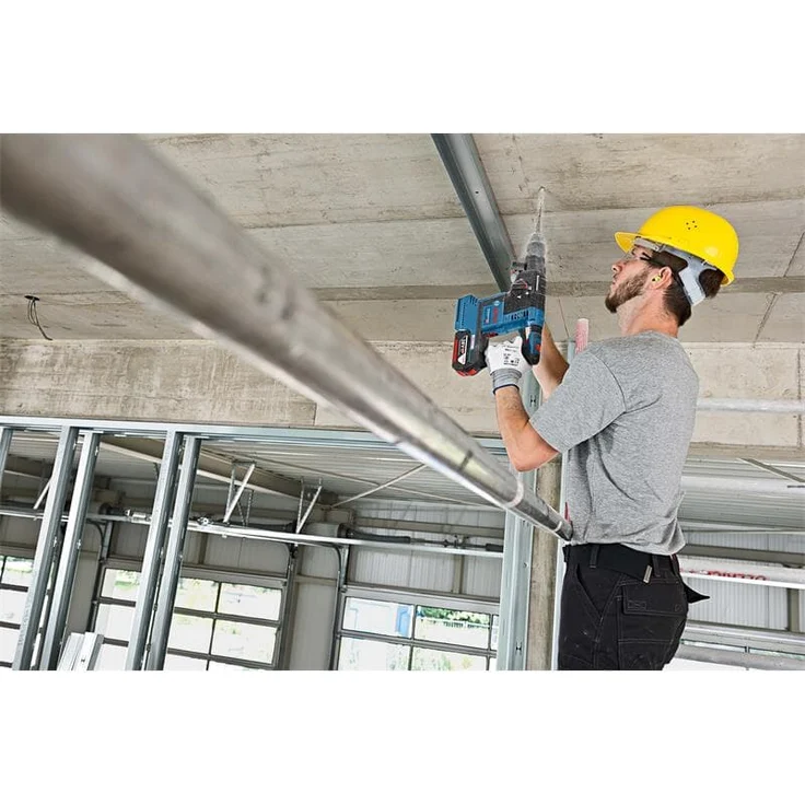 Bosch Professional 18V System Akku Bohrhammer GBH 18V-26 (SDS Plus, Schnellwechselbohrfutter, Schlagenergie: 2,6 Joule, Bohr-Ø max.: Beton-Stahl-Holz 26-13-30 mm, ohne Akkus und Ladegerät, im Karton) – Bild 5