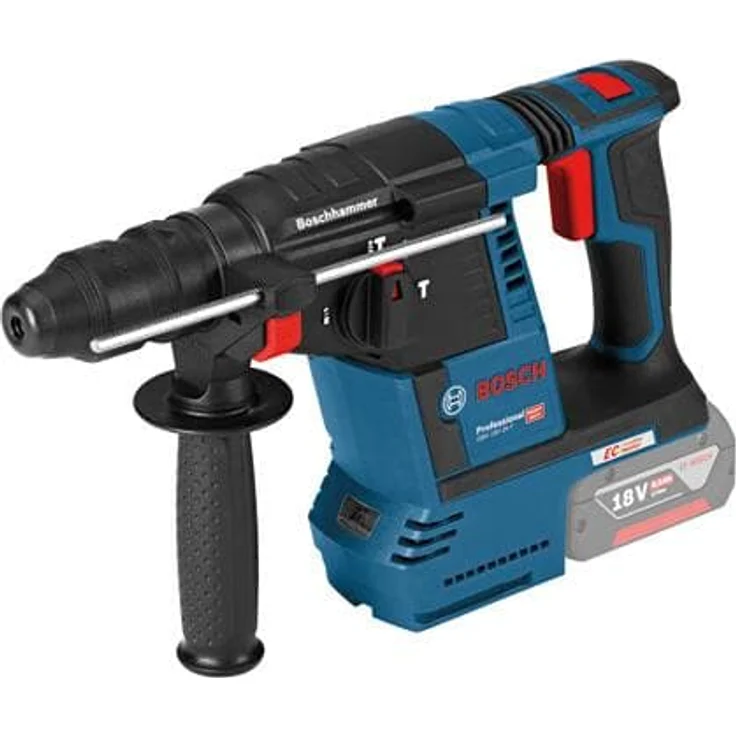 Bosch Professional 18V System Akku Bohrhammer GBH 18V-26 (SDS Plus, Schnellwechselbohrfutter, Schlagenergie: 2,6 Joule, Bohr-Ø max.: Beton-Stahl-Holz 26-13-30 mm, ohne Akkus und Ladegerät, im Karton) – Bild 2