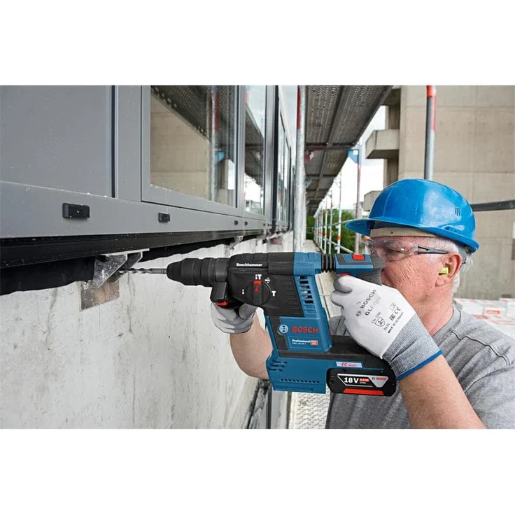 Bosch Professional 18V System Akku Bohrhammer GBH 18V-26 (SDS Plus, Schnellwechselbohrfutter, Schlagenergie: 2,6 Joule, Bohr-Ø max.: Beton-Stahl-Holz 26-13-30 mm, ohne Akkus und Ladegerät, im Karton) – Bild 10