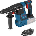 Bosch Professional 18V System Akku Bohrhammer GBH 18V-26 (SDS Plus, Schnellwechselbohrfutter, Schlagenergie: 2,6 Joule, Bohr-Ø max.: Beton-Stahl-Holz 26-13-30 mm, ohne Akkus und Ladegerät, im Karton)